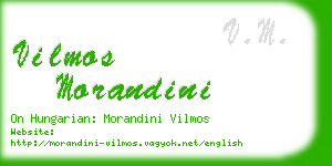 vilmos morandini business card